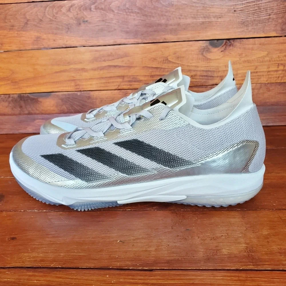 Adidas Adizero Impact Turf Speed Baseball Cleats Men 12.5 Silver JS3050 New